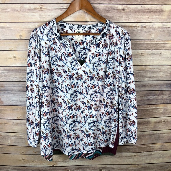 Anthropologie | One September Caia Floral Top Sz S - Picture 2 of 7
